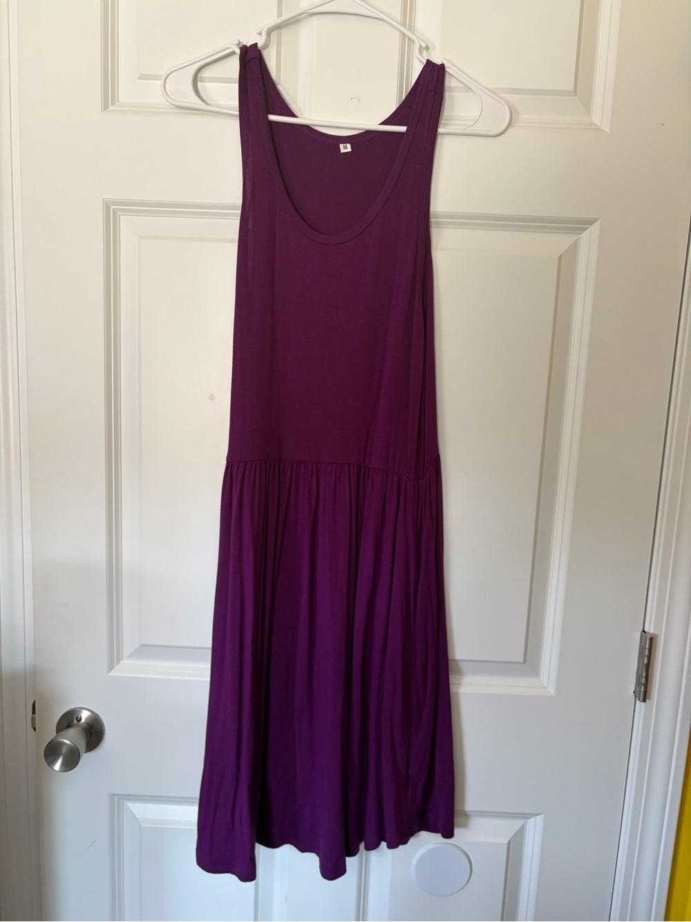 Sleeveless Purple Midi Dress - Casual Tiered Skirt